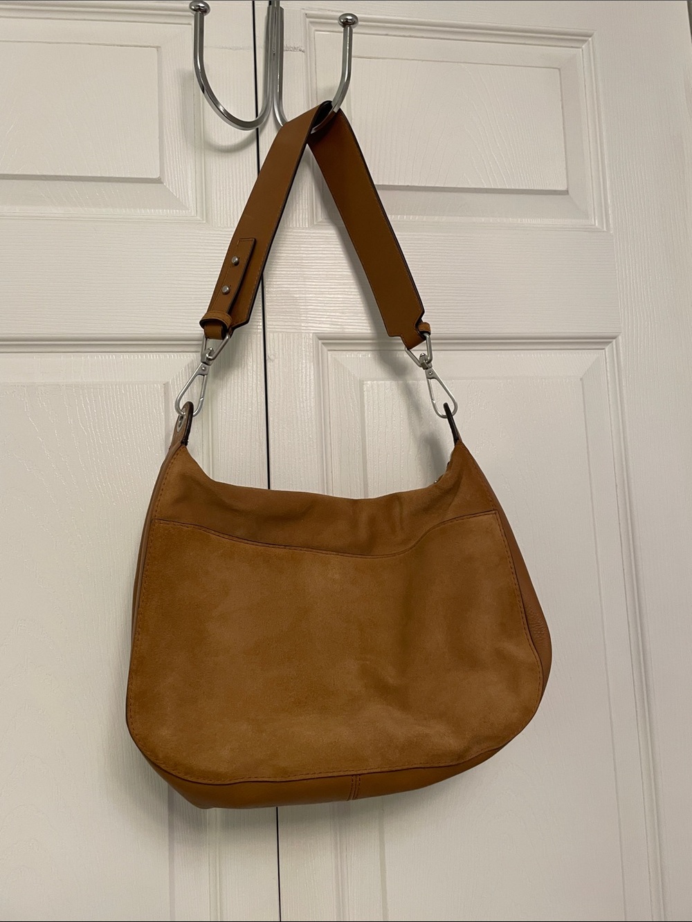 Vera Bradley CARSON Brown Leather Suede Studded Shoulder or Crossbody Bag - Picture 5 of 16